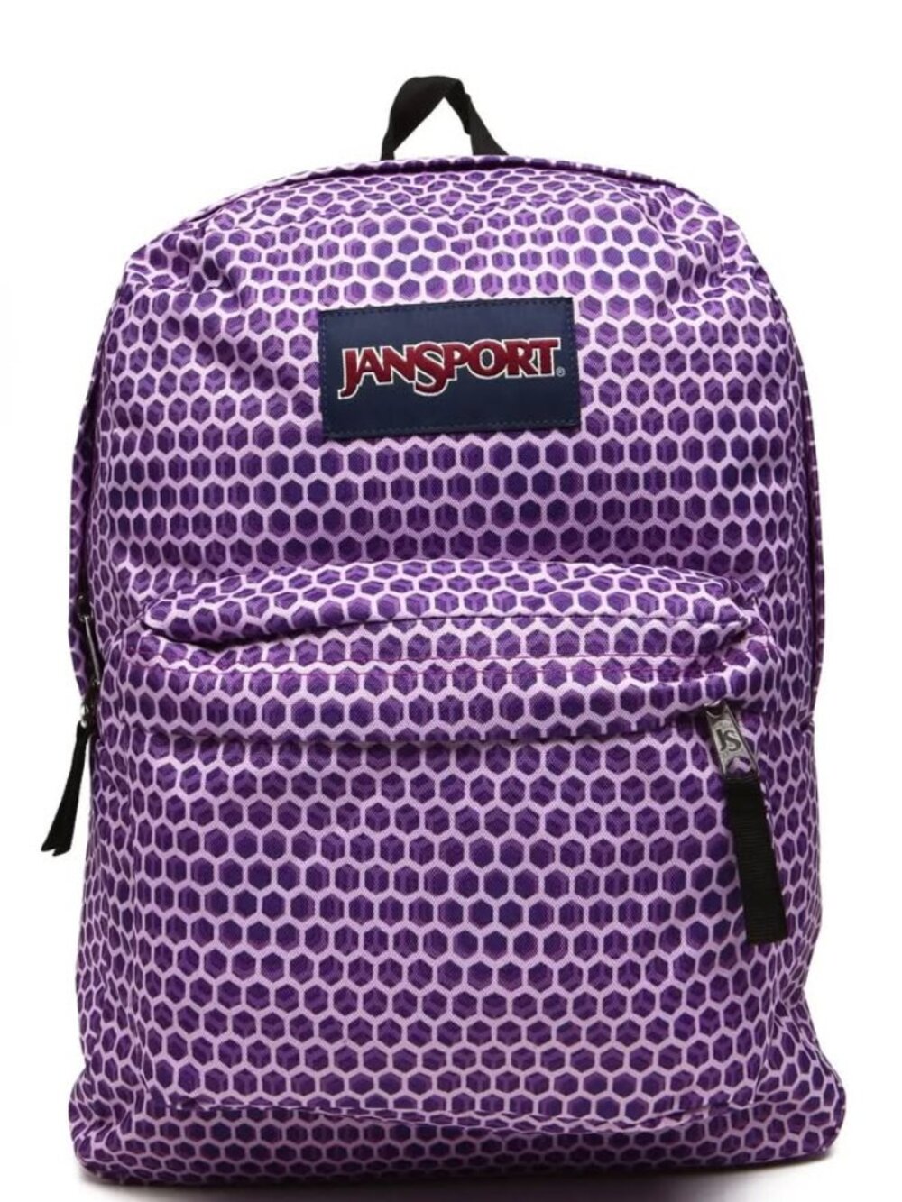 Jansport light weight purple hexagon print backpack NWOT